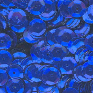 10mm Slightly Cupped Metallic Cobalt Blue