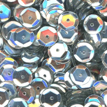 10mm Slightly Cupped Metallic Silver