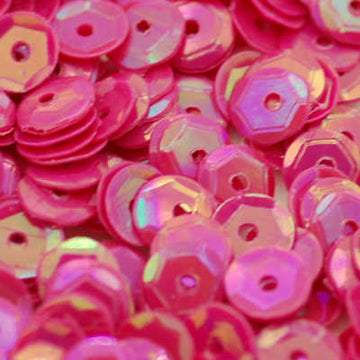 5mm Slightly Cupped Opaque Iridescent Berry