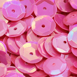 8mm Slightly Cupped Opaque Iridescent Mambo Melon