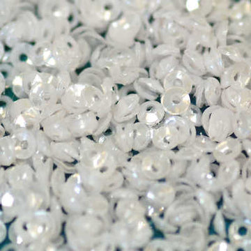 3mm Fully Cupped Opaque White Moonlight 100 grams