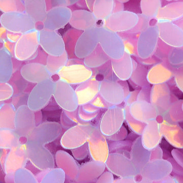 10mm Cupped Opalescent Flower Pink Orchid 50 grams