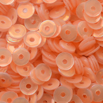 4mm Slightly Cupped Opalescent Just Peachy 50 grams