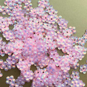 5mm Flower Opalescent Peony 100 Grams