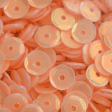 6mm Slightly Cupped Opalescent Just Peachy 50 grams
