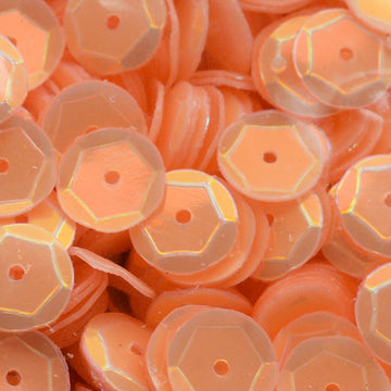 8mm Slightly Cupped Opalescent Just Peachy 50 Grams