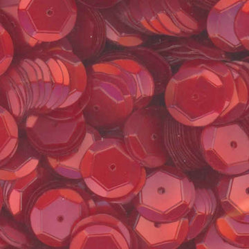 10mm Slightly Cupped Satin Red 100 Grams
