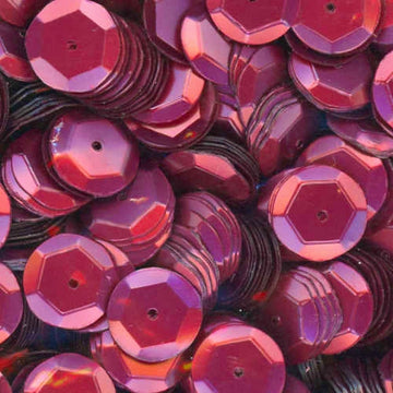 10mm Slightly Cupped Satin Burgundy 100 Grams