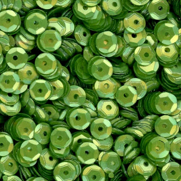 5mm Slightly Cupped Satin Dark Chartreuse 100 Grams