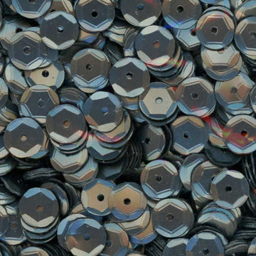 6mm Slightly Cupped Satin Gunmetal Gray 100 Grams