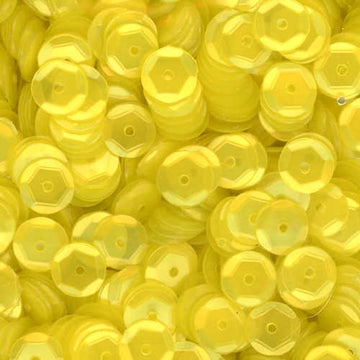 6mm Slightly Cupped Satin Lemon Drop
