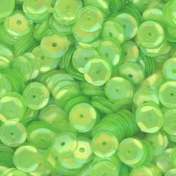 6mm Slightly Cupped Satin Limelight 100 Grams