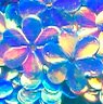 15mm Flower Crystal Opaque Blue Streak