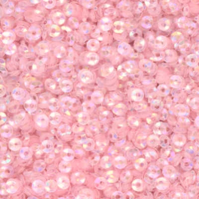 3mm Fully Cupped Iridescent Pale Pink