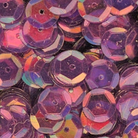 8mm Slightly Cupped Iridescent Dark Orchid
