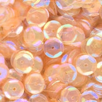 8mm Slightly Cupped Iridescent Ivory Peach 50 Grams
