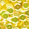 6mm Slightly Cupped Crystal Opaque Lt. Lemon Yellow