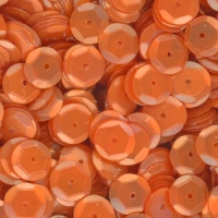 8mm Slightly Cupped Satin Coral 100 grams