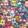 4mm Cupped Flower Crystal Opaque Mix