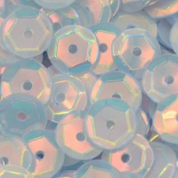5mm Slightly Cupped Opalescent White Opal