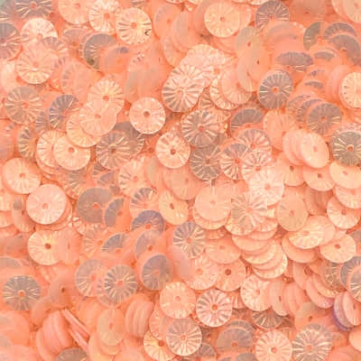 6mm Flat Embossed Opalescent Peony