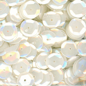 10mm Slightly Cupped Opaque Ivory Moonlight