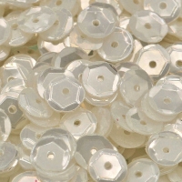 6mm Slightly Cupped Ivory Moonlight