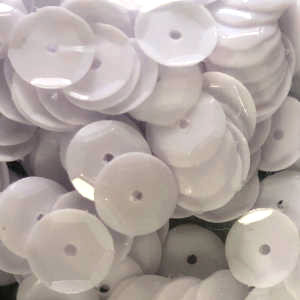 8mm Slightly Cupped Opaque Bright White