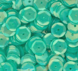 8mm Slightly Cupped Satin Sea Green