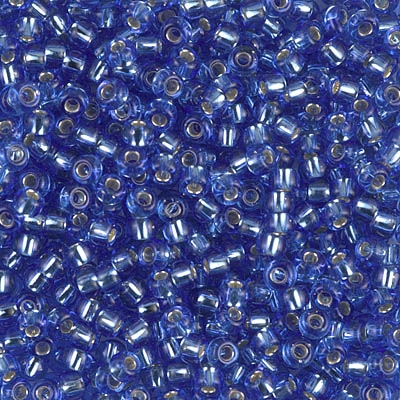 8/0 Miyuki Silver Lined Dk. Cornflower Blue 22-gram tube