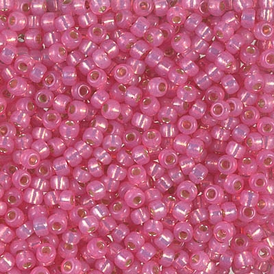 8/0 Miyuki Dyed S/L Dark Pink Alabaster 22-gram tube