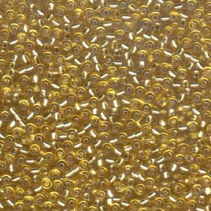 8/0 Miyuki Silver Lined Gold 22-gram tube