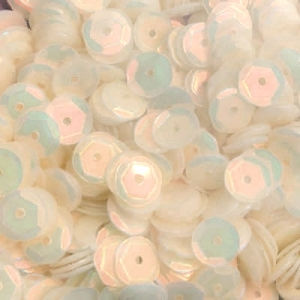 6mm Slightly Cupped Opalescent Jasmine 50 Grams