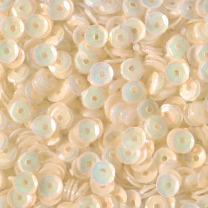 4mm Slightly Cupped Opalescent Jasmine 50 grams