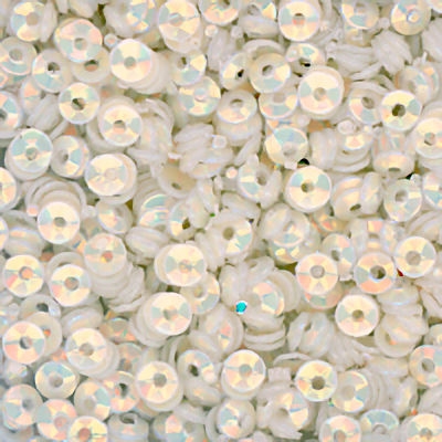 3mm Fully Cupped Opalescent Jasmine 50 grams