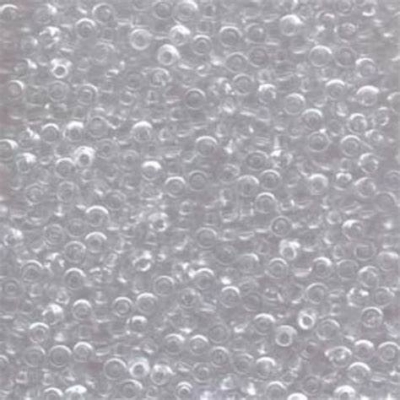 8/0 Miyuki Clear Crystal 22-gram tube