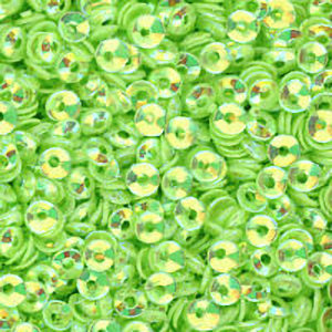 3mm Fully Cupped Crystal Opaque Groovy Green