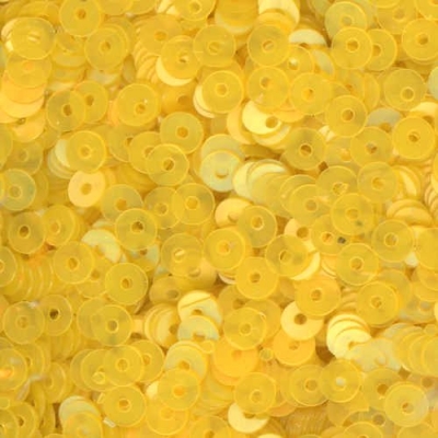 4mm Flat Satin Lemon Yellow 50 Grams