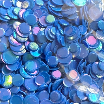 Opaque Iridescent Confetti  Blue