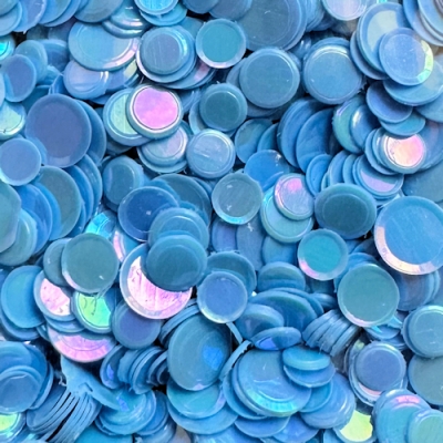 Opaque Iridescent Confetti Light Blue