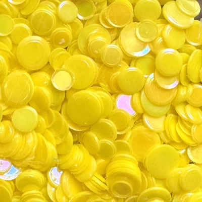 Opaque Iridescent Confetti Lt Lemon Yellow
