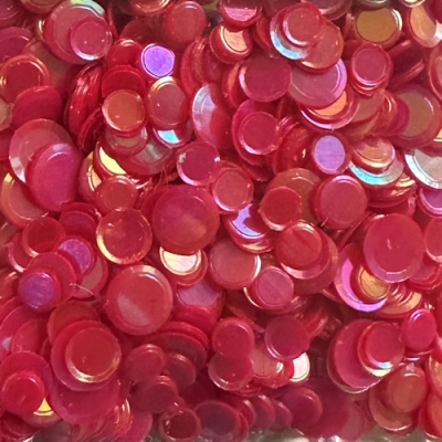 Opaque Iridescent Confetti Red
