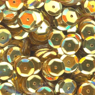 8mm Slightly Cupped Metallic Gold