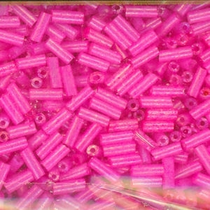 4.5mm Bugle Ceylon Hot Pink 100 Grams
