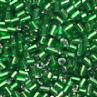 2-cut Bead Silver Lined Green