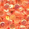 5mm Slightly Cupped Crystal Opaque Tangy Tangerine