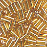 4.5mm Bugle Silver Lined Gold 100 Grams