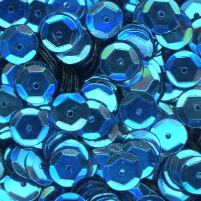 10mm Slightly Cupped Metallic Blue Bell