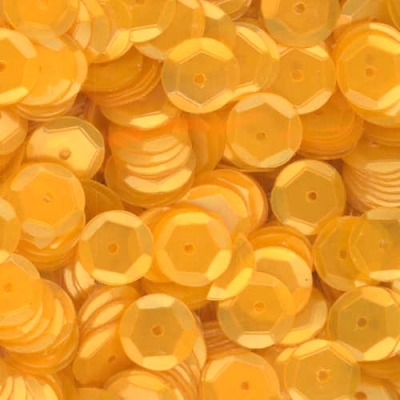8mm Slightly Cupped Satin Maize Yellow