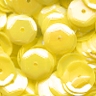8mm Slightly Cupped Opaque Iridescent Lemon Yellow 100 Grams